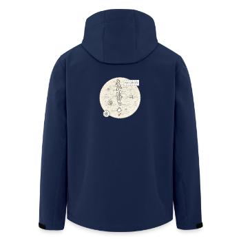 Malediven Vintage Landkarte - Recycelte Männer Softshell-Jacke von Stanley/Stella - Navy - Hinten - AI Model Male 185 light (185cm)