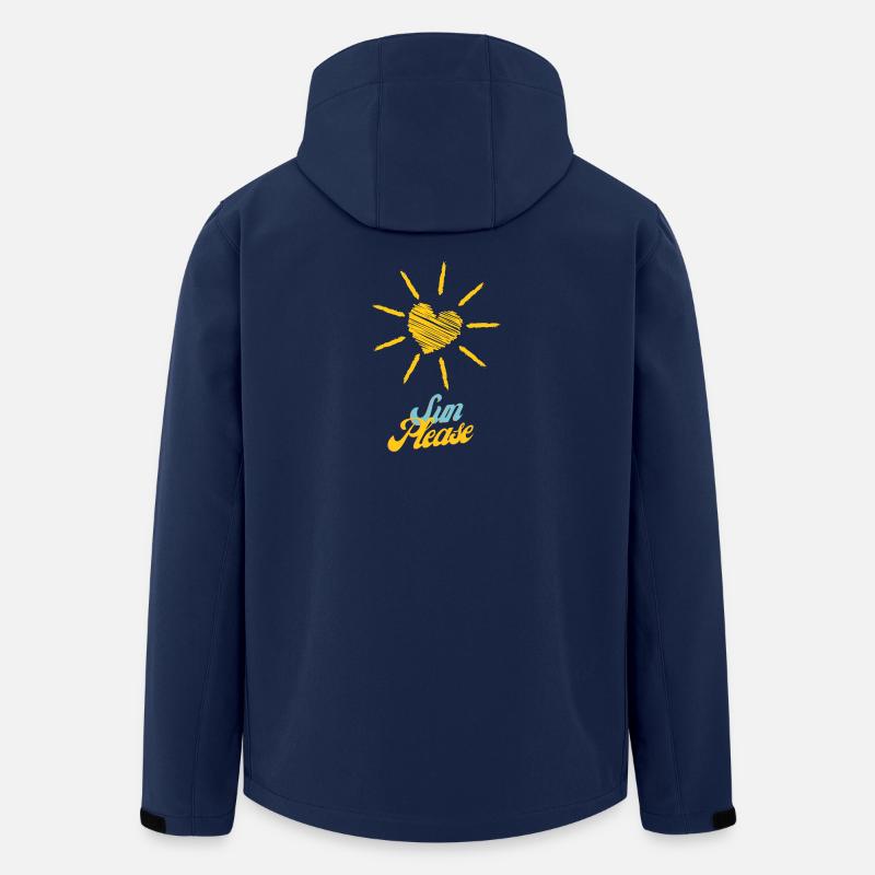 Sonniges Herz: Bitte, Sonne Scheine - Recycelte Männer Softshell-Jacke von Stanley/Stella - Navy