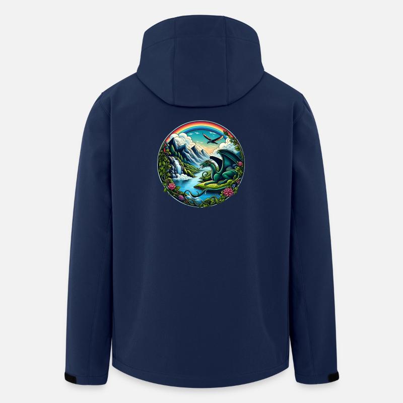 Drachenland - Recycelte Männer Softshell-Jacke von Stanley/Stella - Navy