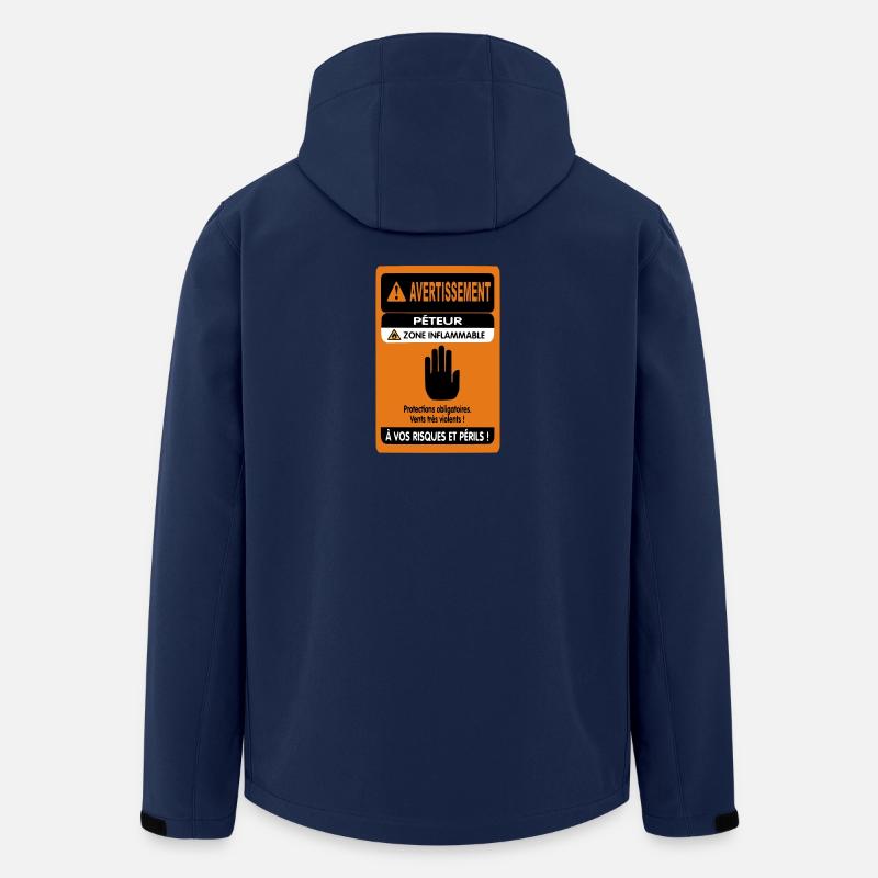Warnung vor Furzen - Recycelte Männer Softshell-Jacke von Stanley/Stella - Navy
