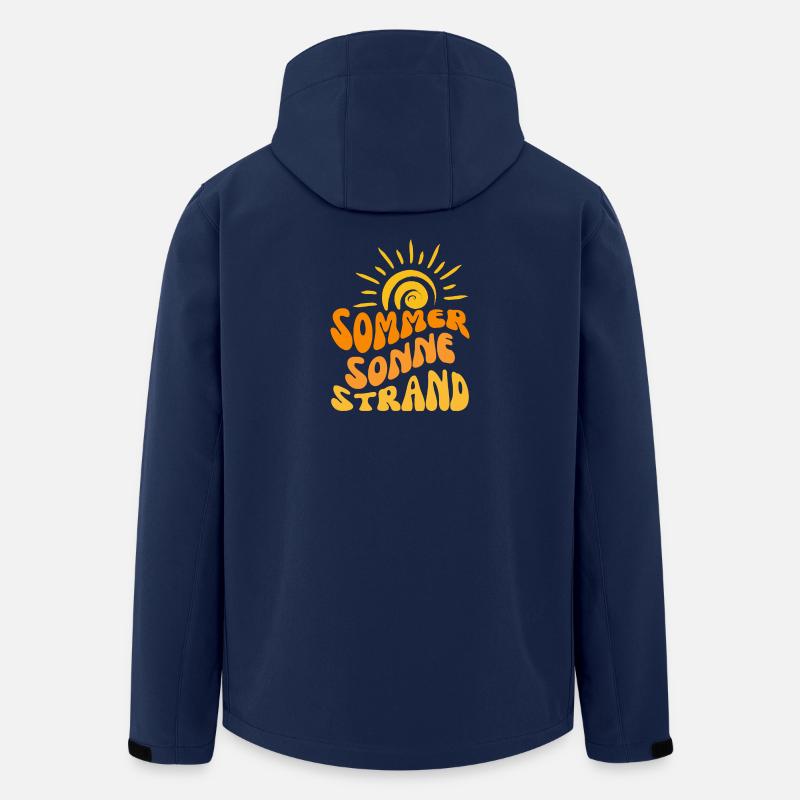 Sommer Sonne Strand Wavy - Recycelte Männer Softshell-Jacke von Stanley/Stella - Navy