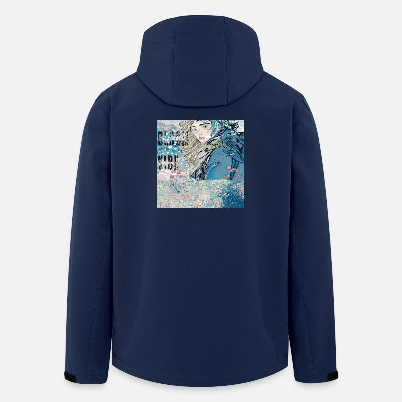 BLÜTEN-VIBE - Recycelte Männer Softshell-Jacke von Stanley/Stella - Navy