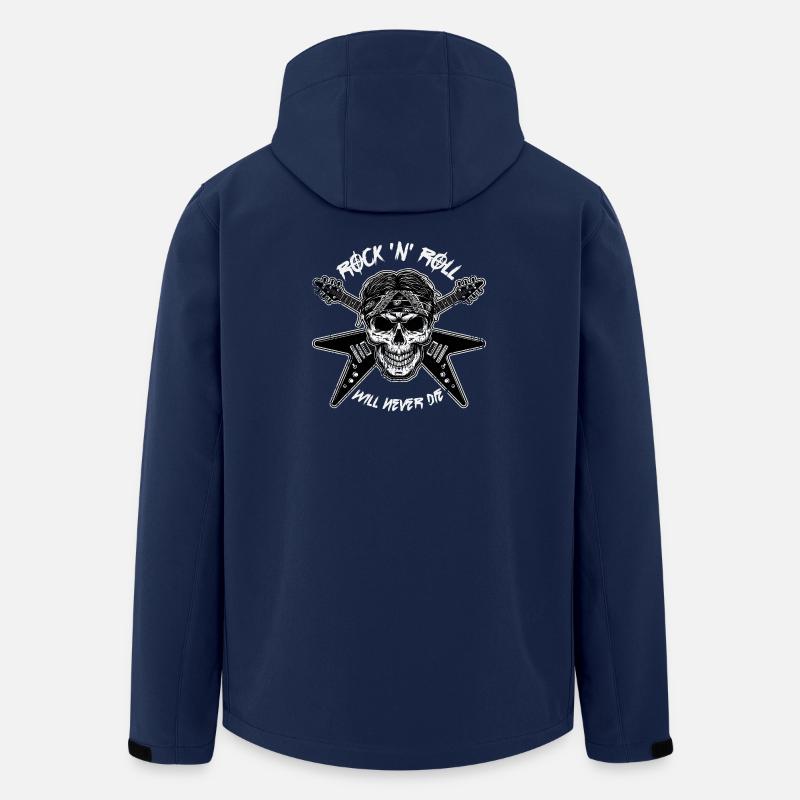 Skull Rock ne meurt jamais. - Veste softshell homme en polyester recyclé Stanley/Stella - marine