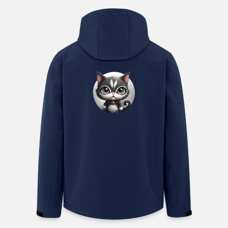 Kätzchen Kreis Plüschkunst - Recycelte Männer Softshell-Jacke von Stanley/Stella - Navy