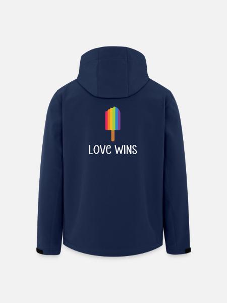 LGBTQ Pride Month - Liebe gewinnt - Recycelte Männer Softshell-Jacke von Stanley/Stella - Navy