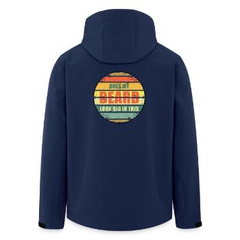 Sieht mein Bart darin groß aus? - Recycelte Männer Softshell-Jacke von Stanley/Stella - Navy - Hinten - AI Model Male 185 light (185cm)
