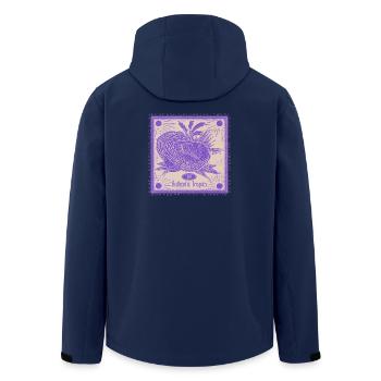Authentic Tropics Fruchtbild - Recycelte Männer Softshell-Jacke von Stanley/Stella - Navy - Hinten - AI Model Male 185 light (185cm)