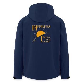 Happiness - Men’s Recycled Softshell Jacket by Stanley/Stella - navy - Back - AI Model Male 185 light (185cm)