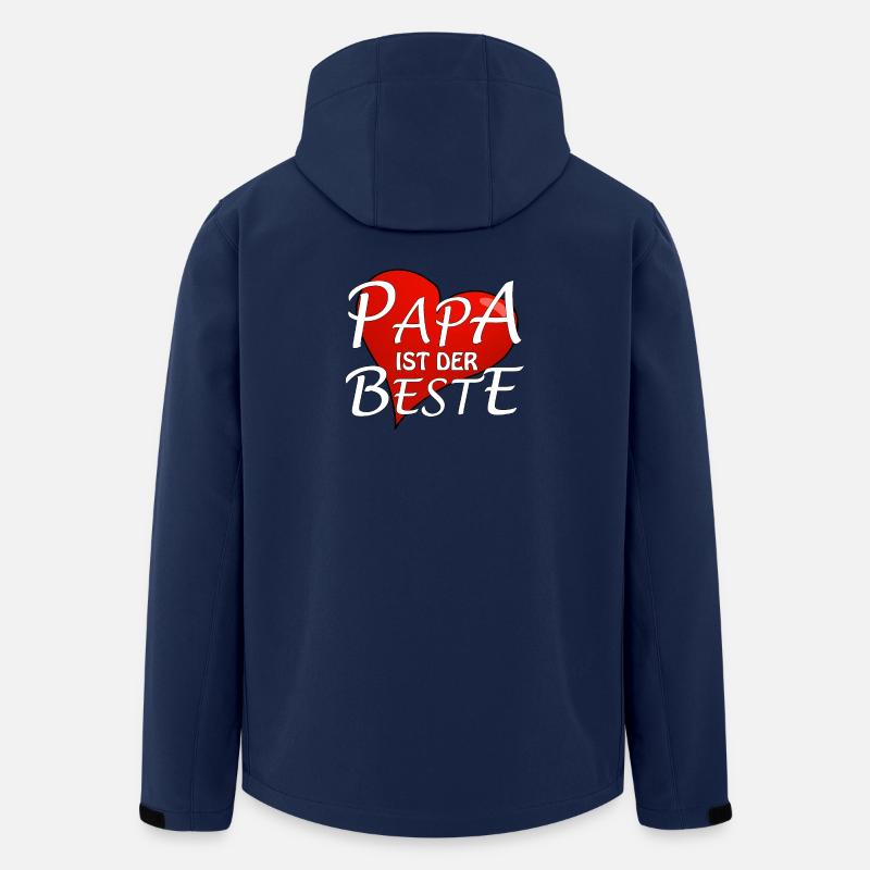 PAPA IST DER BESTE - Recycelte Männer Softshell-Jacke von Stanley/Stella - Navy