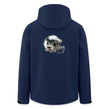 Chrome American Football Helmet - Men’s Recycled Softshell Jacket by Stanley/Stella - navy - Back - AI Model Male 185 light (185cm)