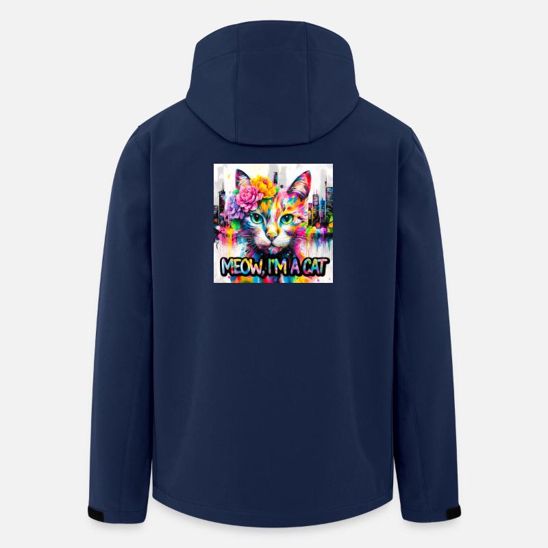 Kunstvolle katze - Recycelte Männer Softshell-Jacke von Stanley/Stella - Navy