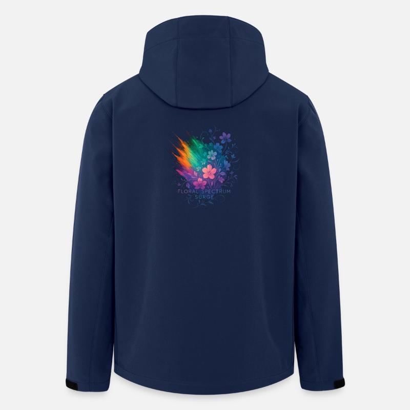 Farbspektrum-Blüte - Recycelte Männer Softshell-Jacke von Stanley/Stella - Navy
