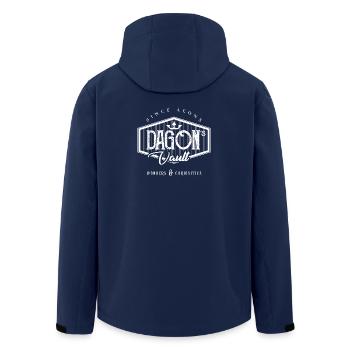 DAGON-LOGO WEISS - Recycelte Männer Softshell-Jacke von Stanley/Stella - Navy - Hinten - AI Model Male 185 light (185cm)