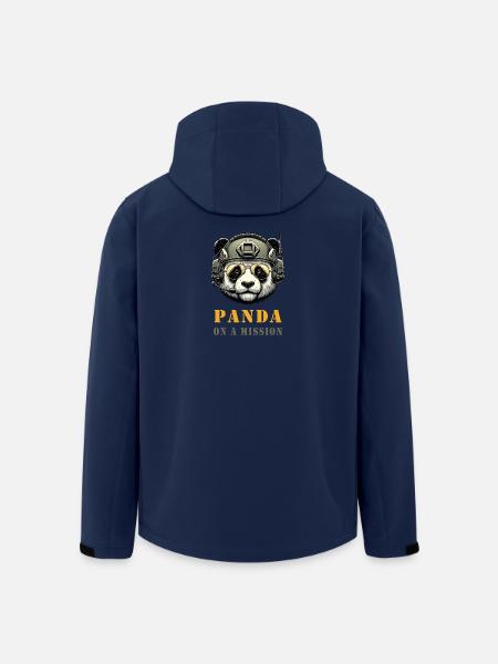 Panda in Mission / Military - Men’s Recycled Softshell Jacket by Stanley/Stella - navy