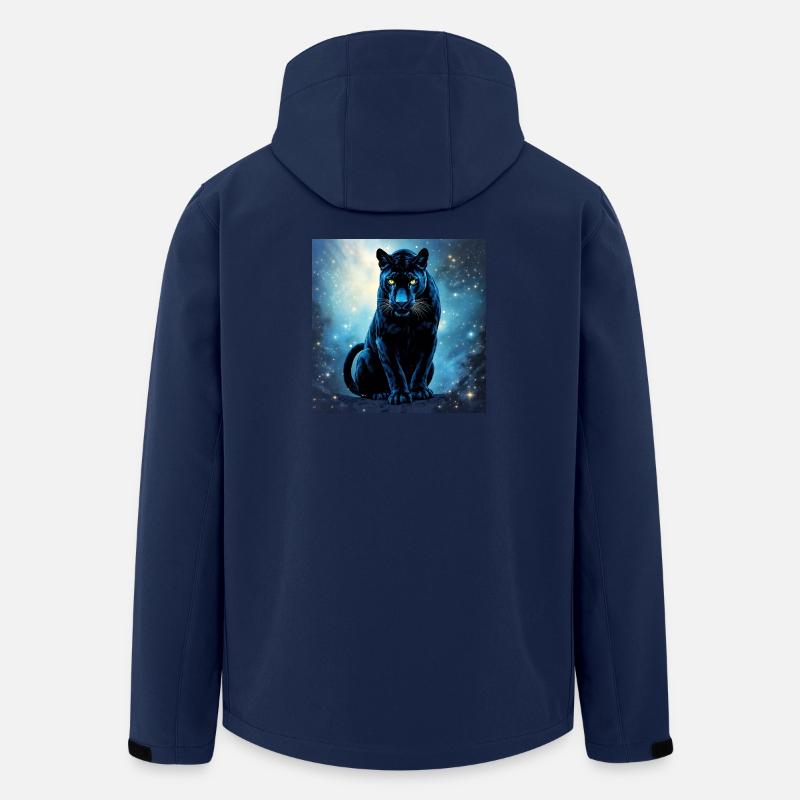 Krafttier Dunkler Panther - Recycelte Männer Softshell-Jacke von Stanley/Stella - Navy