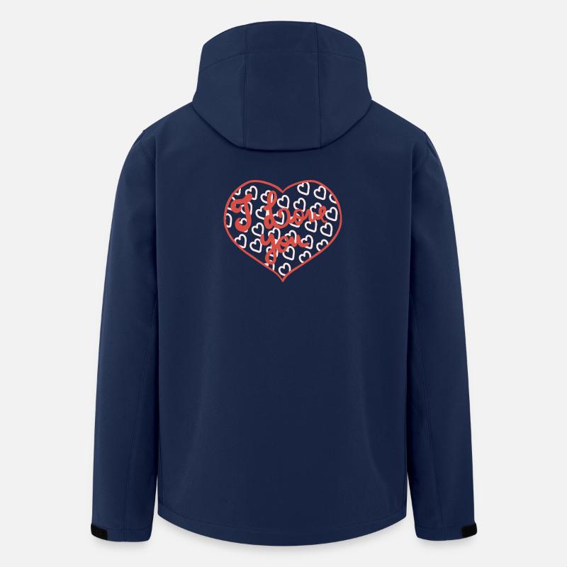 I love you - Men’s Recycled Softshell Jacket by Stanley/Stella - navy