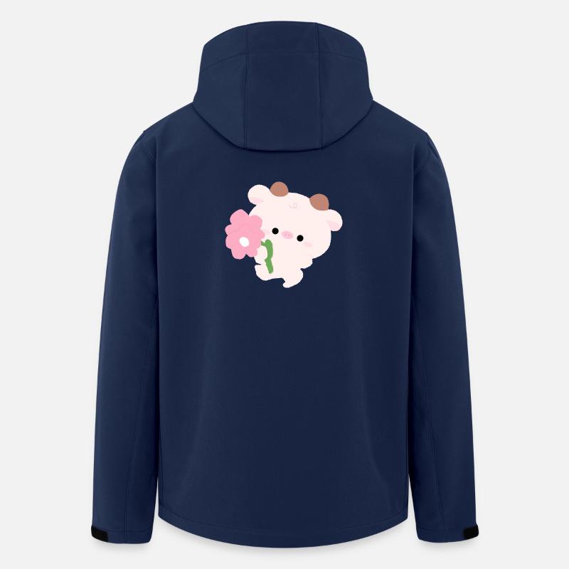 Romantische Kuh - Recycelte Männer Softshell-Jacke von Stanley/Stella - Navy