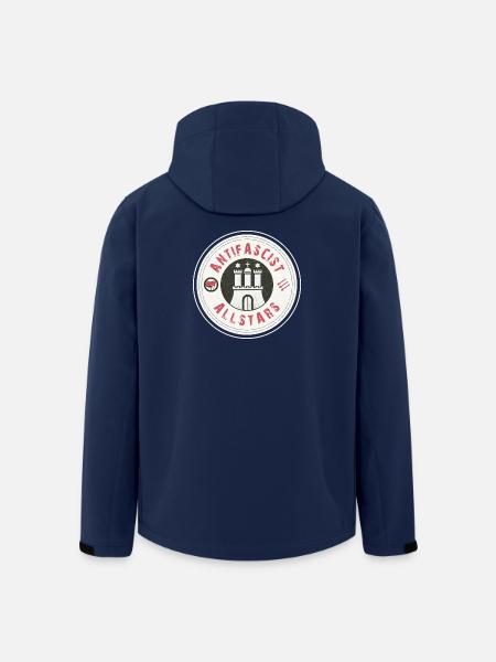 Antifascist Allstars – Hamburg zeigt Haltung - Recycelte Männer Softshell-Jacke von Stanley/Stella - Navy