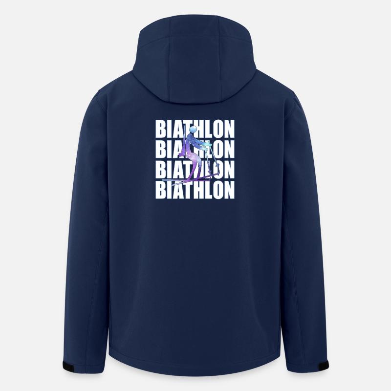 Biathlon Wintersport Biathleten - Recycelte Männer Softshell-Jacke von Stanley/Stella - Navy
