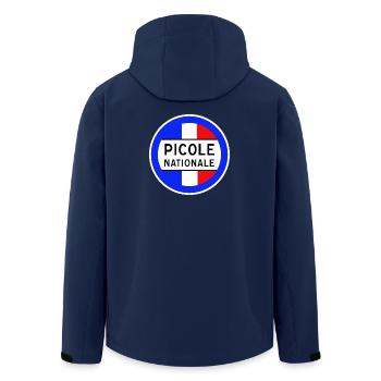Nationale Trinkgasse Neues Design - Recycelte Männer Softshell-Jacke von Stanley/Stella - Navy - Hinten - AI Model Male 185 light (185cm)