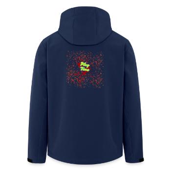 Blutige Schrift: Play Time - Recycelte Männer Softshell-Jacke von Stanley/Stella - Navy - Hinten - AI Model Male 185 light (185cm)