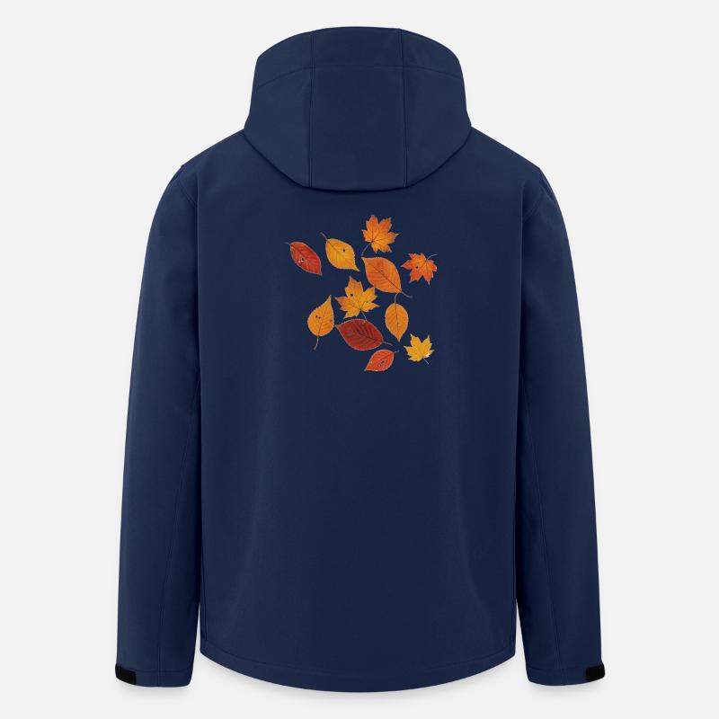 Herbstblätter ohne Rand - Recycelte Männer Softshell-Jacke von Stanley/Stella - Navy