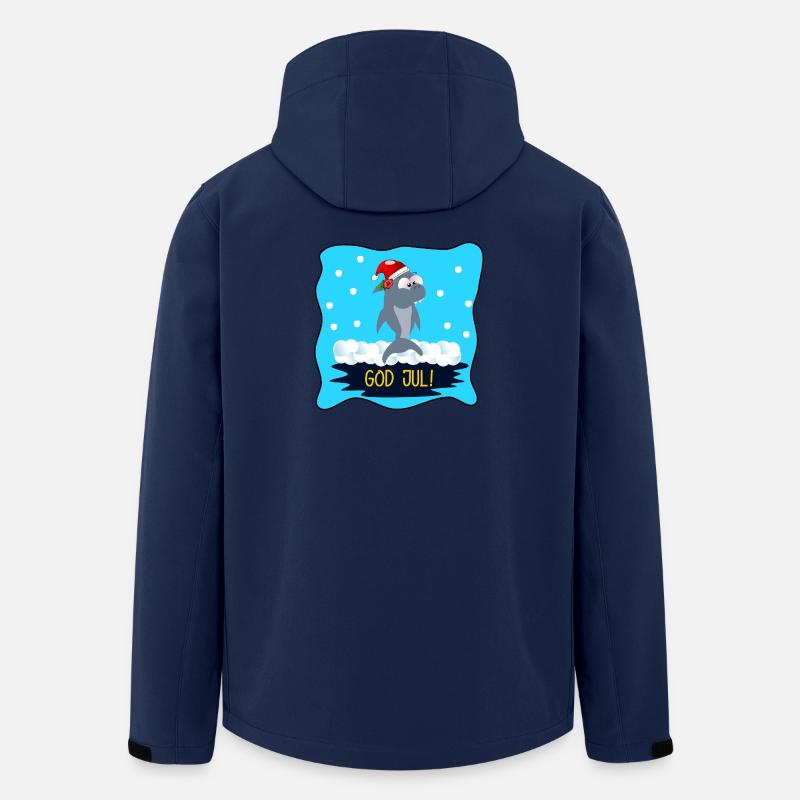 Frohe Weihnachten Lustiger Hai - Recycelte Männer Softshell-Jacke von Stanley/Stella - Navy