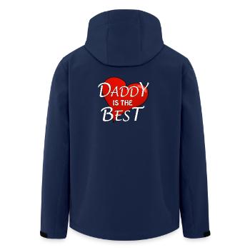 DADDY IS THE BEST - Recycelte Männer Softshell-Jacke von Stanley/Stella - Navy - Hinten - AI Model Male 185 light (185cm)