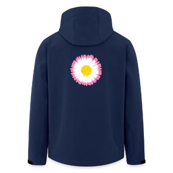 Rosa Gänseblümchen-Kante - Recycelte Männer Softshell-Jacke von Stanley/Stella - Navy - Hinten - AI Model Male 185 light (185cm)
