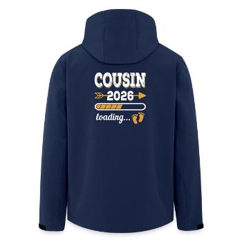 Cousin 2026 Loading Großer Cousin Geschenk - Recycelte Männer Softshell-Jacke von Stanley/Stella - Navy - Hinten - AI Model Male 185 light (185cm)