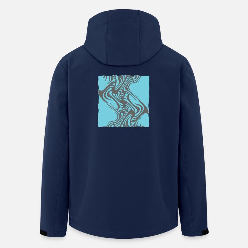 Zebraisches Muster Cyan - Recycelte Männer Softshell-Jacke von Stanley/Stella - Navy