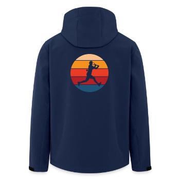 Tennis - Recycelte Männer Softshell-Jacke von Stanley/Stella - Navy - Hinten - AI Model Male 185 light (185cm)