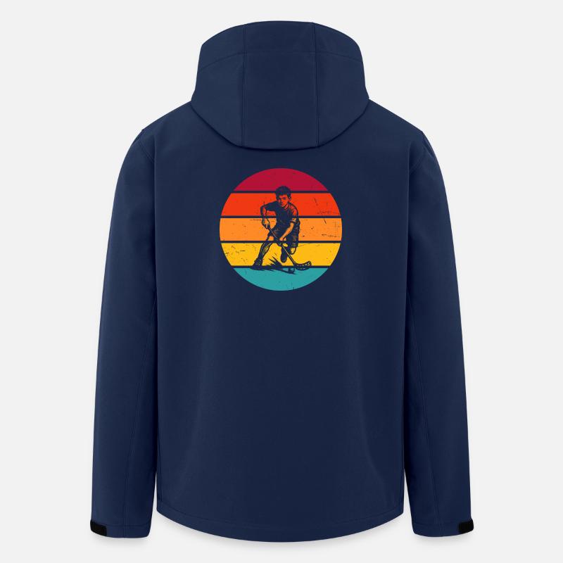Klassisches Floorball Motiv - Recycelte Männer Softshell-Jacke von Stanley/Stella - Navy