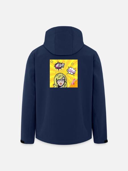 Pop-Art-Wow - Recycelte Männer Softshell-Jacke von Stanley/Stella - Navy