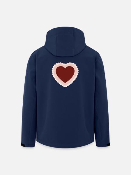 Liebesherz mit Spitzenrand - Recycelte Männer Softshell-Jacke von Stanley/Stella - Navy