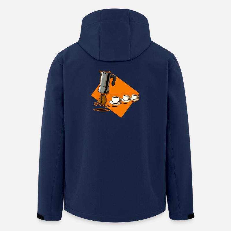 Kaffeezeit - Recycelte Männer Softshell-Jacke von Stanley/Stella - Navy