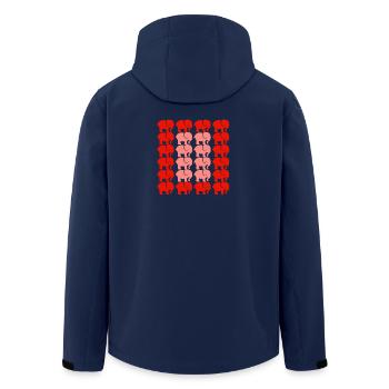 ELEFANT - Recycelte Männer Softshell-Jacke von Stanley/Stella - Navy - Hinten - AI Model Male 185 light (185cm)