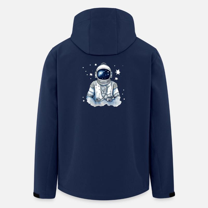 Astronaut in Star Space - Men’s Recycled Softshell Jacket by Stanley/Stella - navy