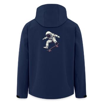 Schlittschuhlaufen im Weltraum - Recycelte Männer Softshell-Jacke von Stanley/Stella - Navy - Hinten - AI Model Male 185 light (185cm)