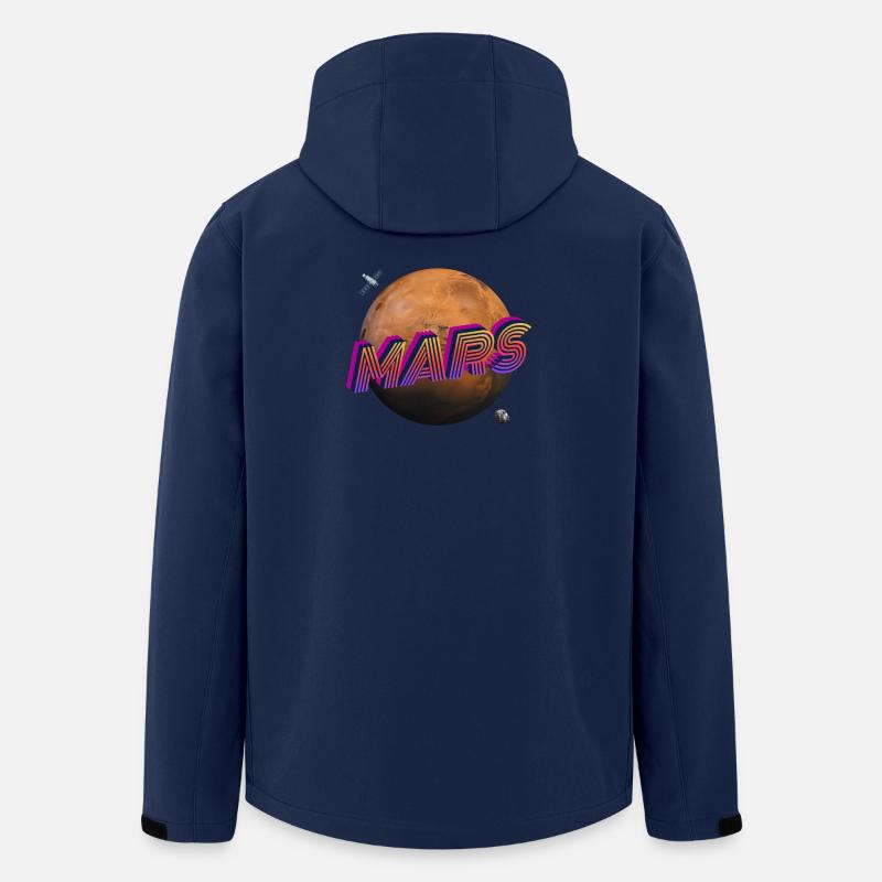 Mars – Weltraumserie - Recycelte Männer Softshell-Jacke von Stanley/Stella - Navy