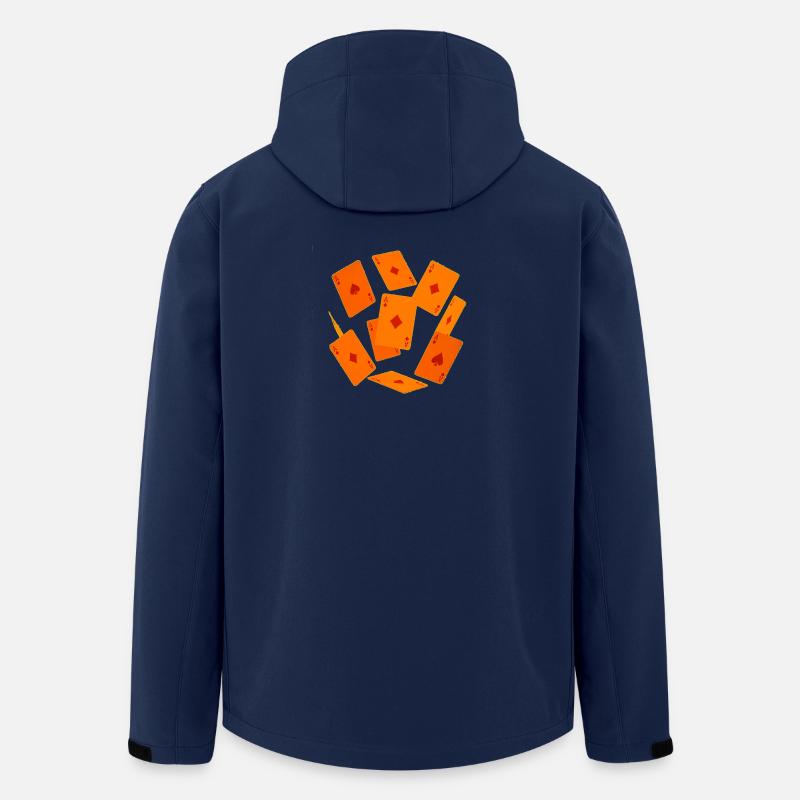 Oranje Aces Speelkaarten - Recycelte Männer Softshell-Jacke von Stanley/Stella - Navy