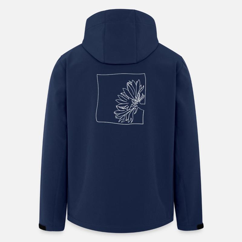 Kornblume minimalistisch - Recycelte Männer Softshell-Jacke von Stanley/Stella - Navy