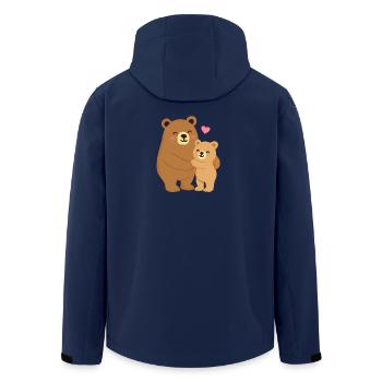 Bear hug - Men’s Recycled Softshell Jacket by Stanley/Stella - navy - Back - AI Model Male 185 light (185cm)