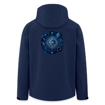Weltraum Planeten Galaxien Sterne Monde - Recycelte Männer Softshell-Jacke von Stanley/Stella - Navy - Hinten - AI Model Male 185 light (185cm)