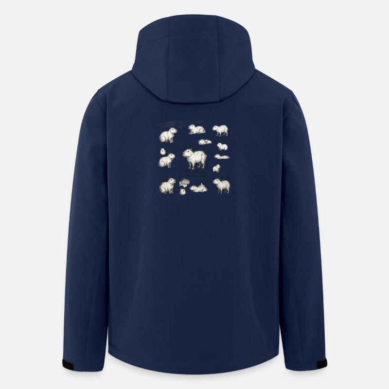 Capybara Sketch Parade - Men’s Recycled Softshell Jacket by Stanley/Stella - navy