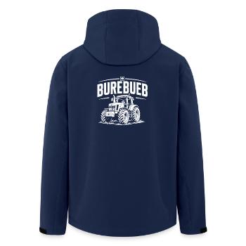 BUREBUB Traktor Silhouette - Recycelte Männer Softshell-Jacke von Stanley/Stella - Navy - Hinten - AI Model Male 185 light (185cm)