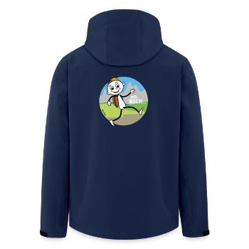 Strichel: Und wech! Lustiges Wander T - Shirt ⛰️ - Recycelte Männer Softshell-Jacke von Stanley/Stella - Navy - Hinten - AI Model Male 185 light (185cm)