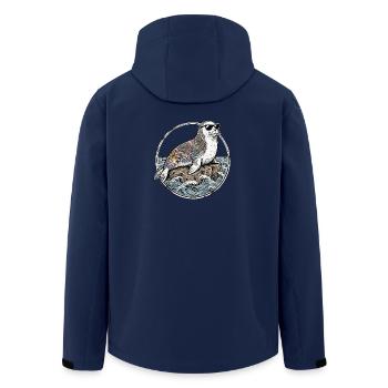 Sceau de tatouage cool - Veste softshell homme en polyester recyclé Stanley/Stella - marine - Dos - AI Model Male 185 light (185cm)