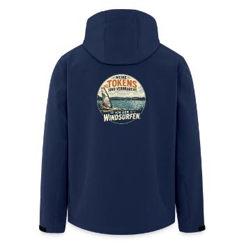 KI Humor – Windsurfen - Recycelte Männer Softshell-Jacke von Stanley/Stella - Navy - Hinten - AI Model Male 185 light (185cm)