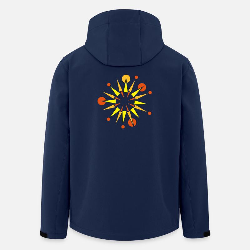 Stern mit Strahlen und Kugeln - Recycelte Männer Softshell-Jacke von Stanley/Stella - Navy